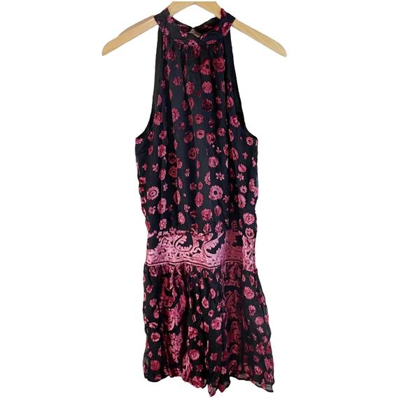 NWT Ramy Brook Women's Naima Mini Dress Velvet Burnout Sleeveless Party Medium - Picture 2 of 13